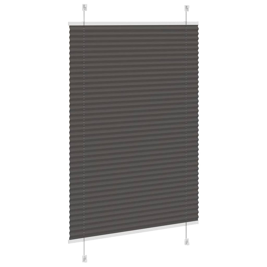 Plissé rolgordijn 85x150 cm stofbreedte 84,4 cm polyester zwart