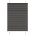 Plissé rolgordijn 90x150 cm stofbreedte 89,4 cm polyester zwart