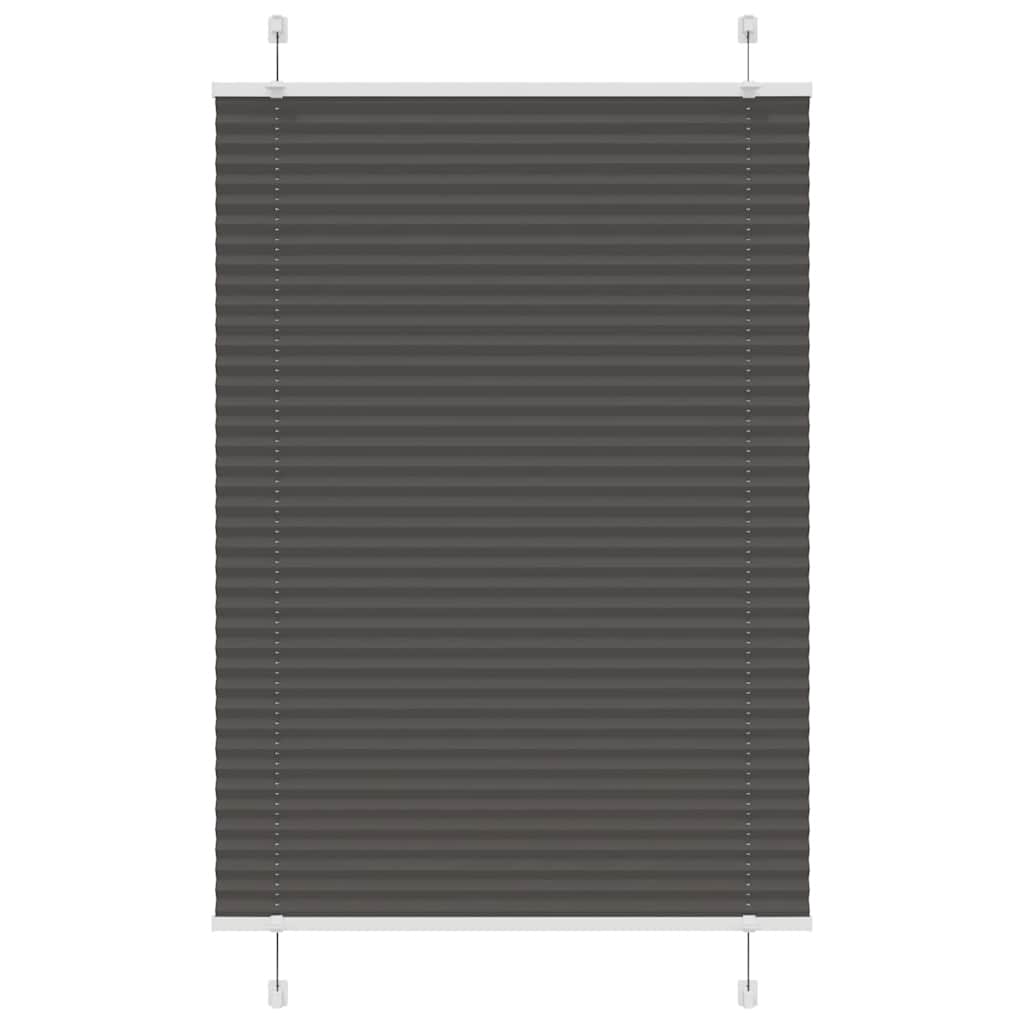 Plissé rolgordijn 90x150 cm stofbreedte 89,4 cm polyester zwart