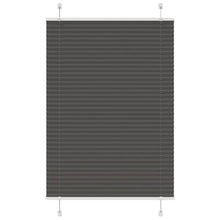 Plissé rolgordijn 90x150 cm stofbreedte 89,4 cm polyester zwart