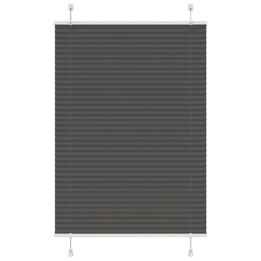 Plissé rolgordijn 90x150 cm stofbreedte 89,4 cm polyester zwart