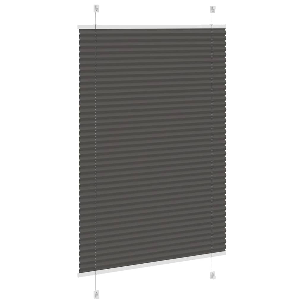 Plissé rolgordijn 90x150 cm stofbreedte 89,4 cm polyester zwart