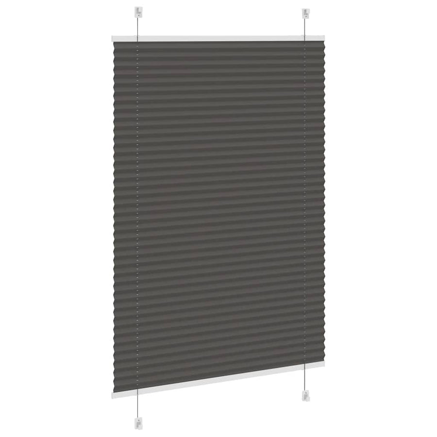 Plissé rolgordijn 90x150 cm stofbreedte 89,4 cm polyester zwart