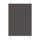 Pleated roller blind 95x150 cm fabric width 94.4 cm polyester black