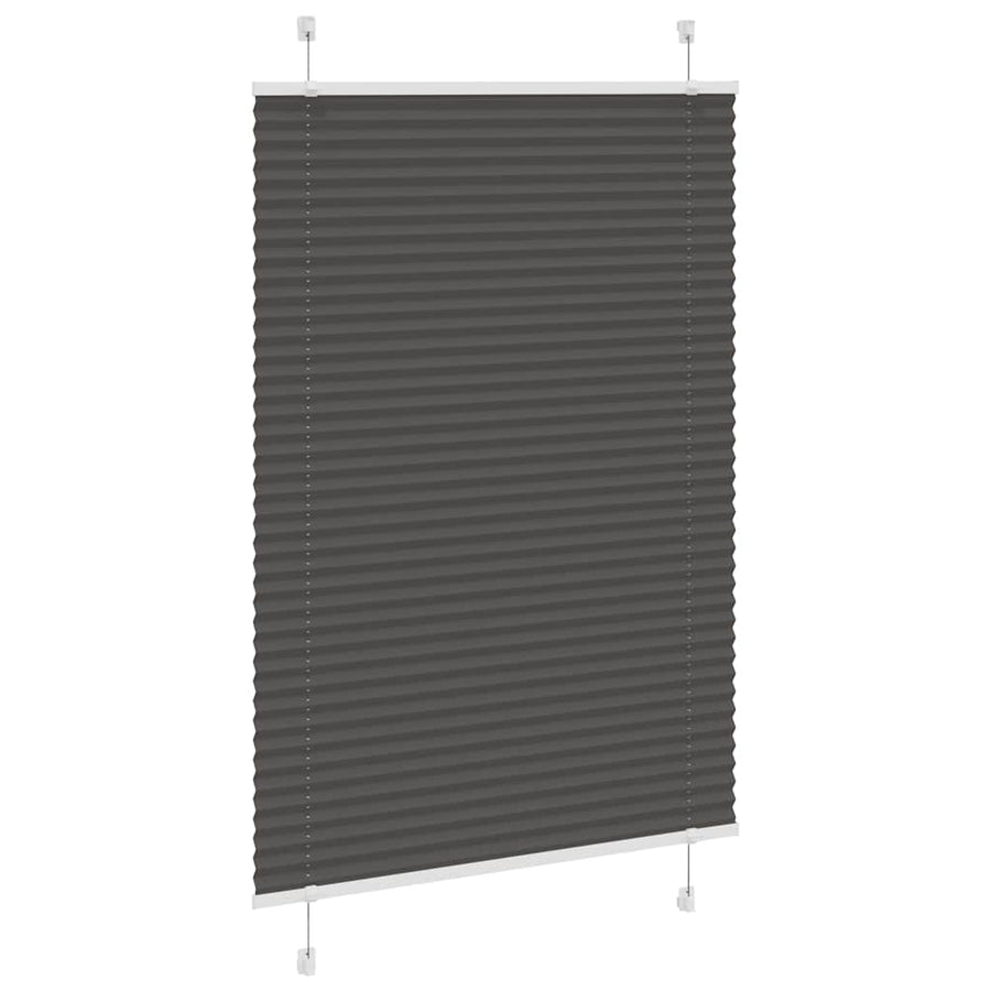 Plissé rolgordijn 95x150 cm stofbreedte 94,4 cm polyester zwart