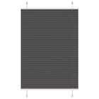 Pleated blind 100x150 cm fabric width 99.4cm polyester black
