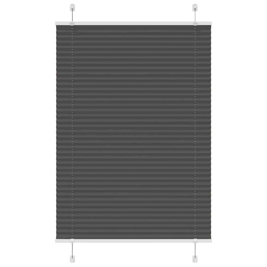 Plissé rolgordijn 100x150 cm stofbreedte 99,4cm polyester zwart