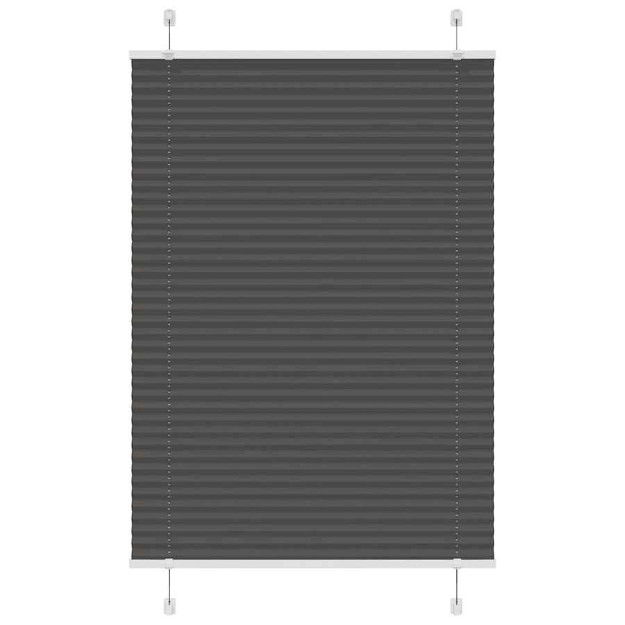 Plissé rolgordijn 100x150 cm stofbreedte 99,4cm polyester zwart
