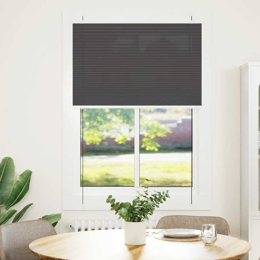 Plissé rolgordijn 100x150 cm stofbreedte 99,4cm polyester zwart