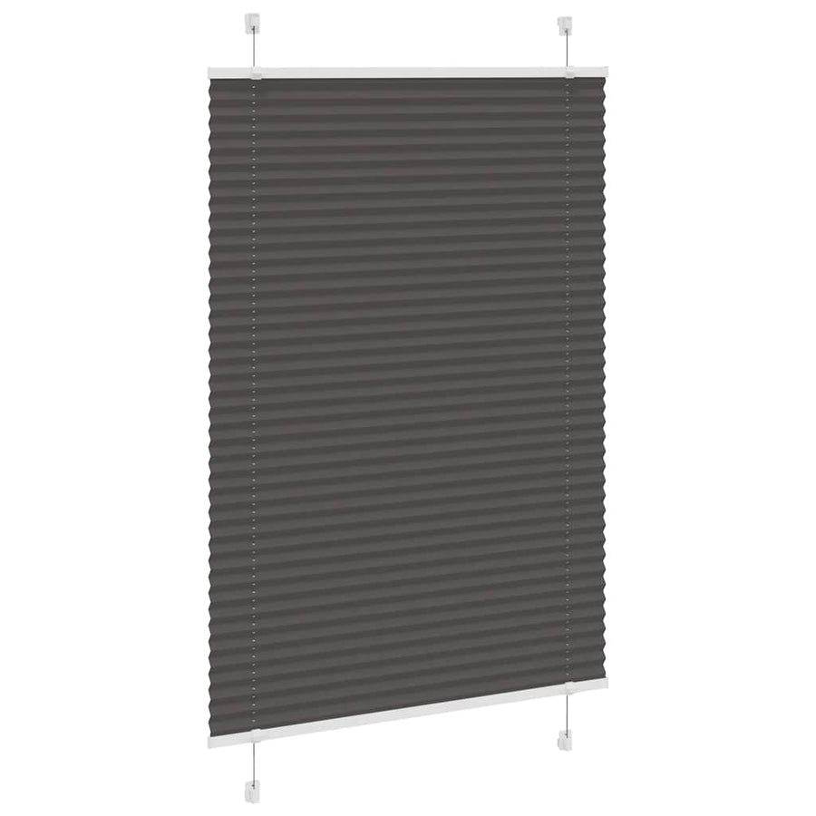 Plissé rolgordijn 100x150 cm stofbreedte 99,4cm polyester zwart