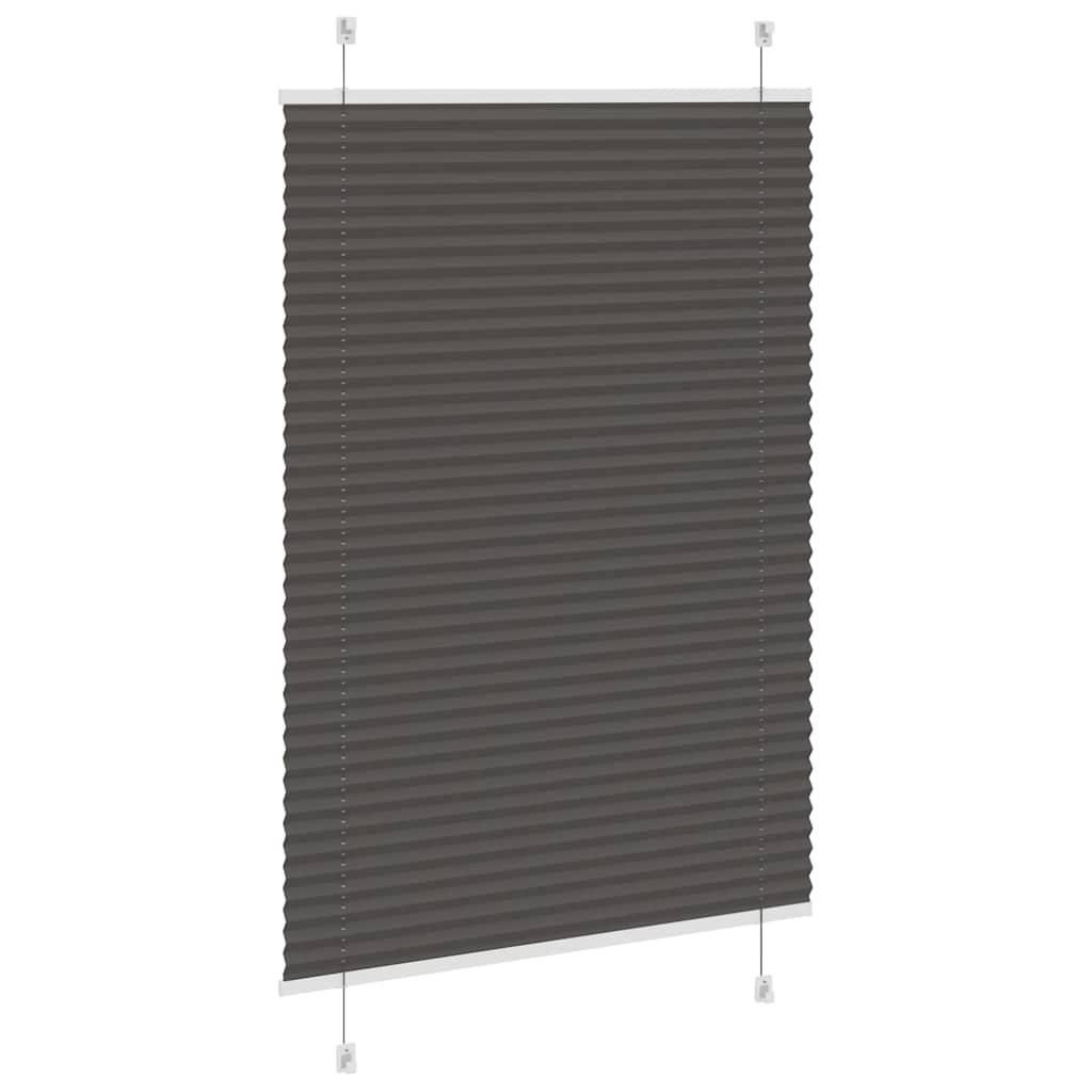 Plissé rolgordijn 100x150 cm stofbreedte 99,4cm polyester zwart
