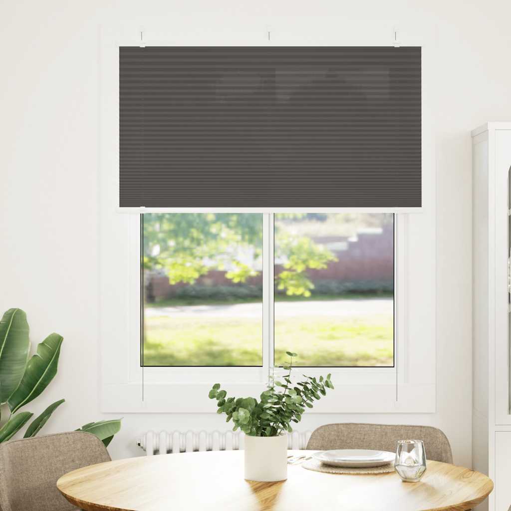 Plissé rolgordijn 105x150cm stofbreedte 104,4cm polyester zwart