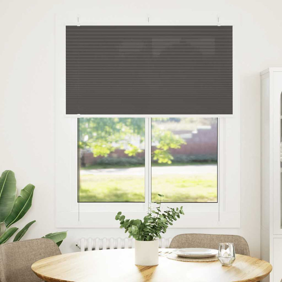 Plissé rolgordijn 105x150cm stofbreedte 104,4cm polyester zwart