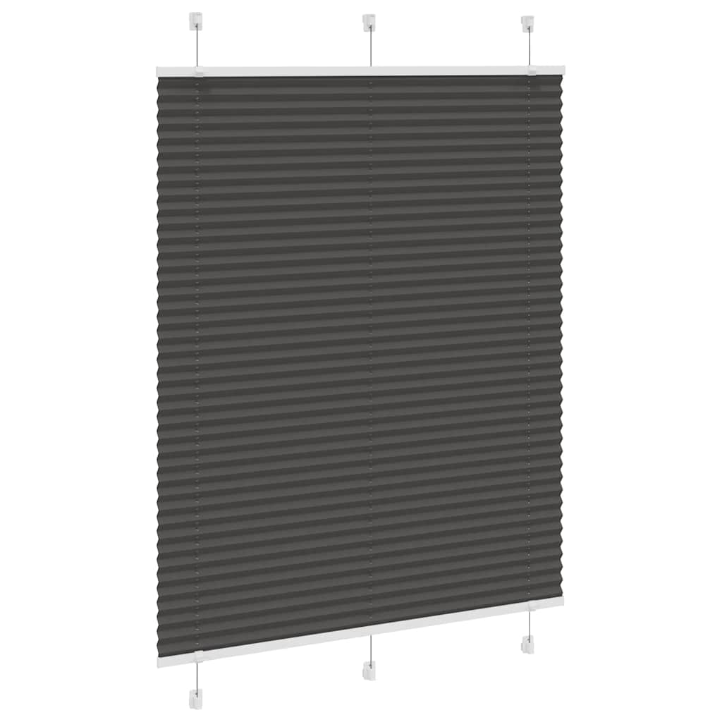 Plissé rolgordijn 105x150cm stofbreedte 104,4cm polyester zwart