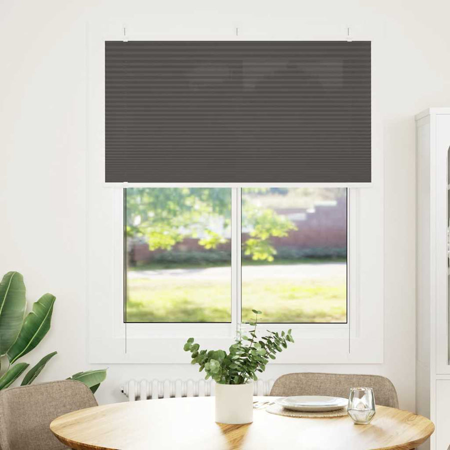 Plissé rolgordijn 110x150cm stofbreedte 109,4cm polyester zwart