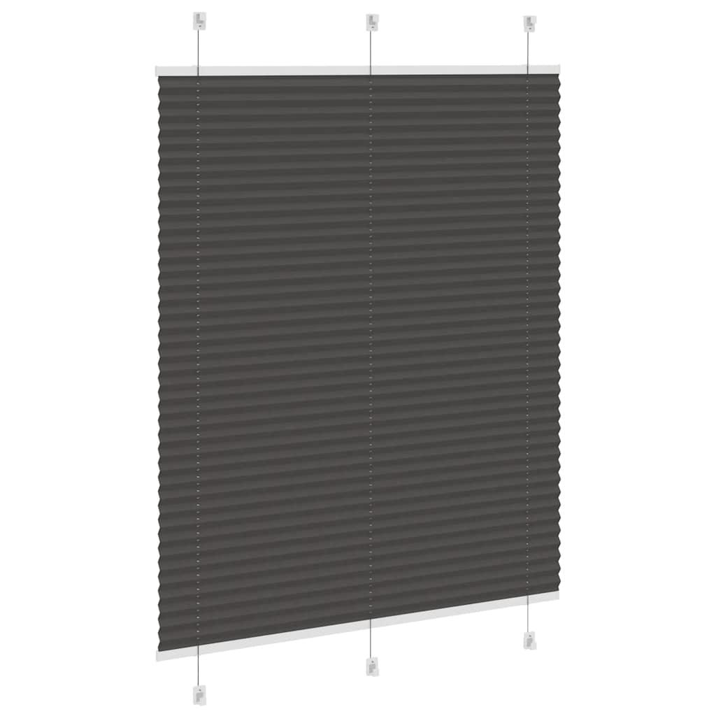 Plissé rolgordijn 110x150cm stofbreedte 109,4cm polyester zwart