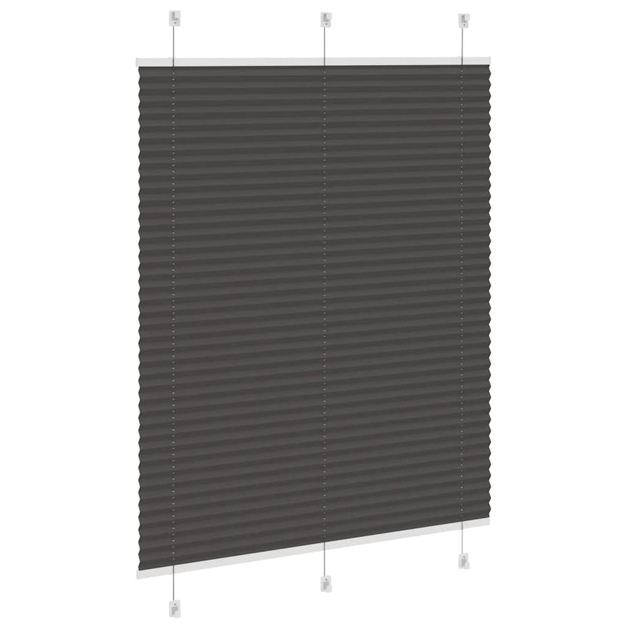 Plissé rolgordijn 110x150cm stofbreedte 109,4cm polyester zwart