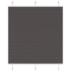 Pleated roller blind 115x150cm fabric width 114.4cm polyester black