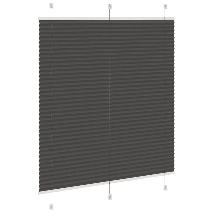 Plissé rolgordijn 115x150cm stofbreedte 114,4cm polyester zwart