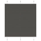 Plissé rolgordijn 120x150 cm zwart polyester