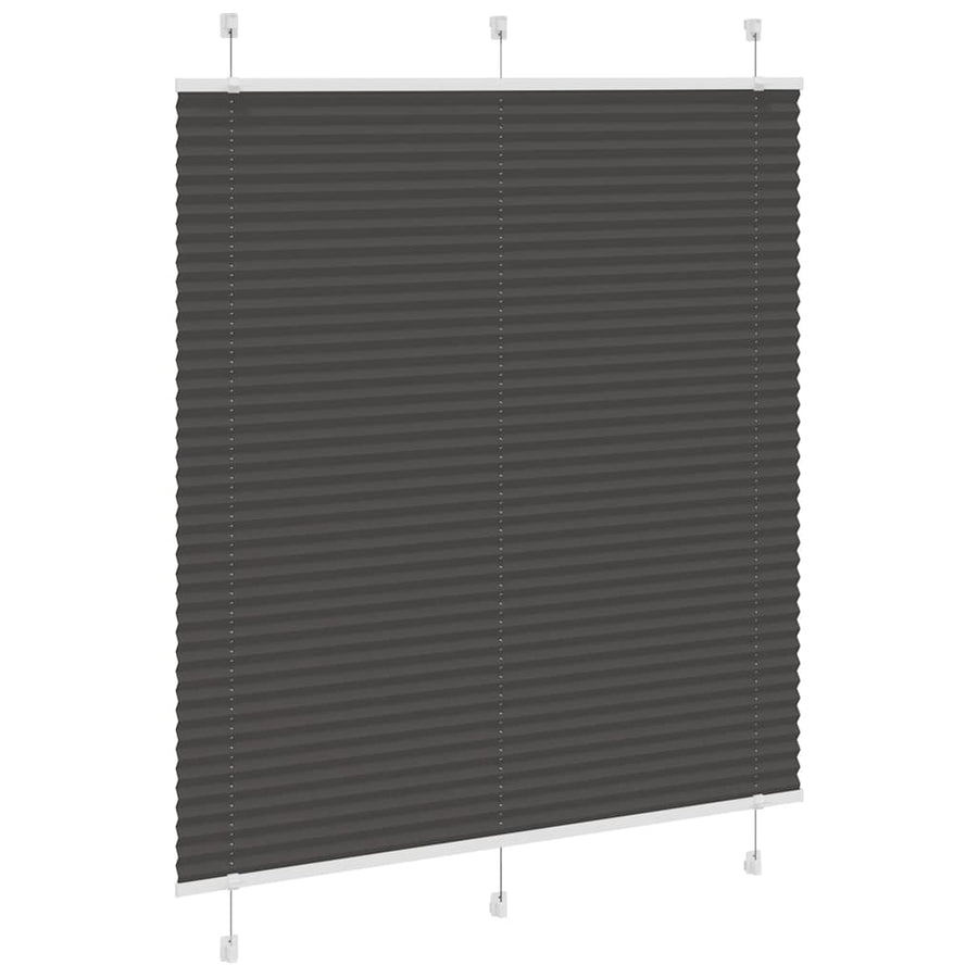 Plissé rolgordijn 120x150cm stofbreedte 119,4cm polyester zwart