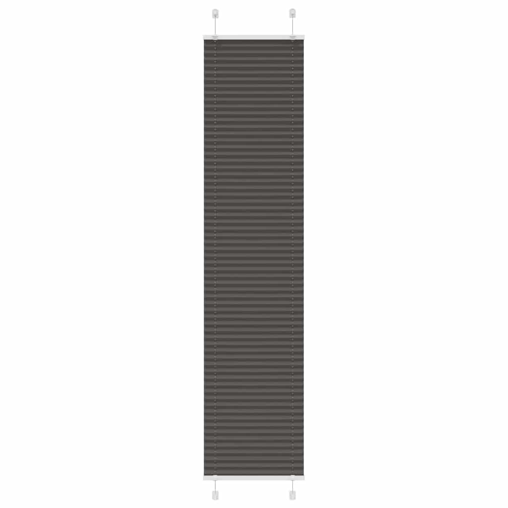 Plissé rolgordijn 40x200 cm stofbreedte 39,4 cm polyester zwart