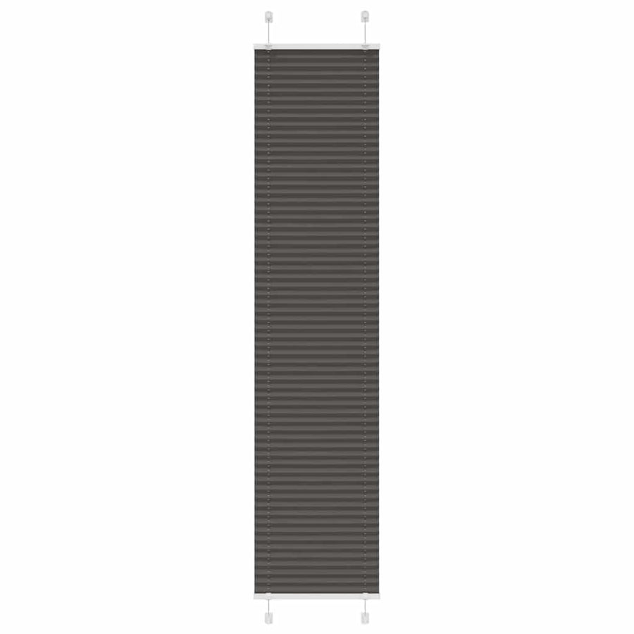 Plissé rolgordijn 40x200 cm stofbreedte 39,4 cm polyester zwart