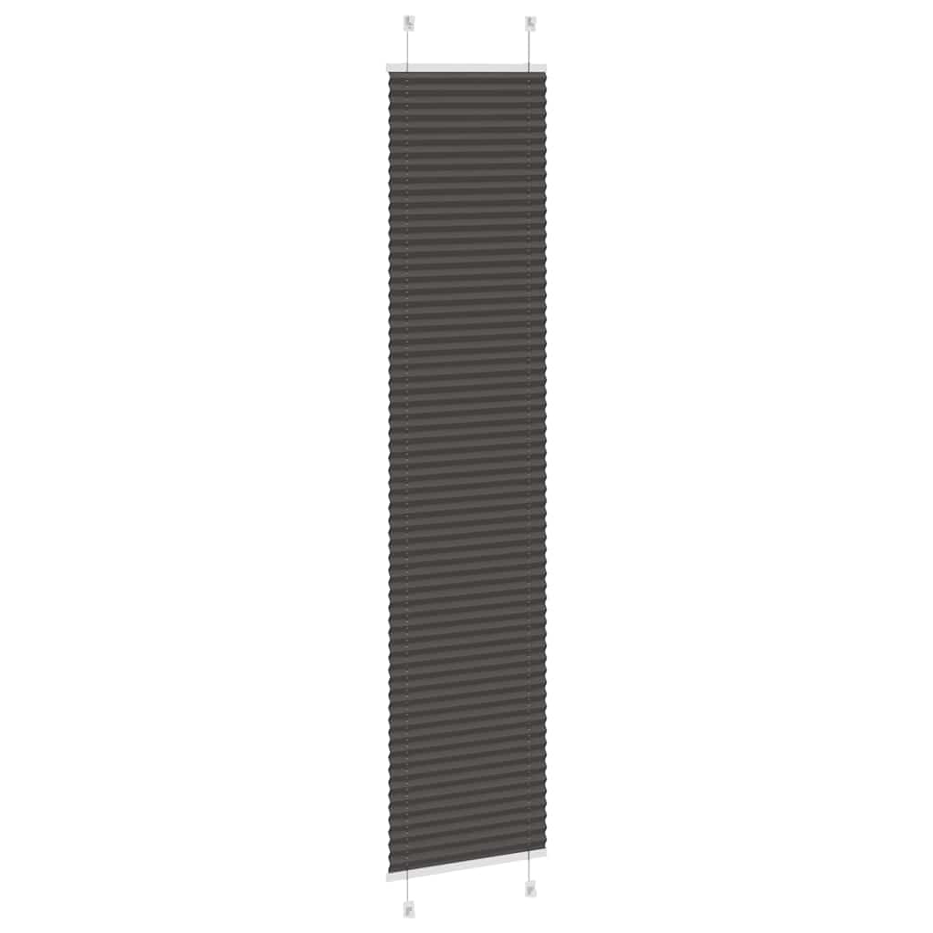 Plissé rolgordijn 40x200 cm stofbreedte 39,4 cm polyester zwart