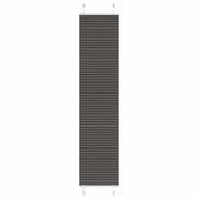 Pleated roller blind 45x200 cm fabric width 44.4 cm polyester black