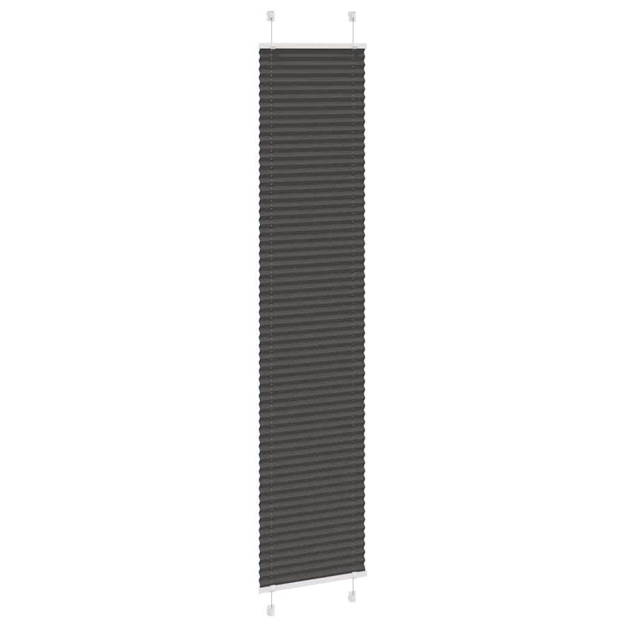 Plissé rolgordijn 45x200 cm stofbreedte 44,4 cm polyester zwart