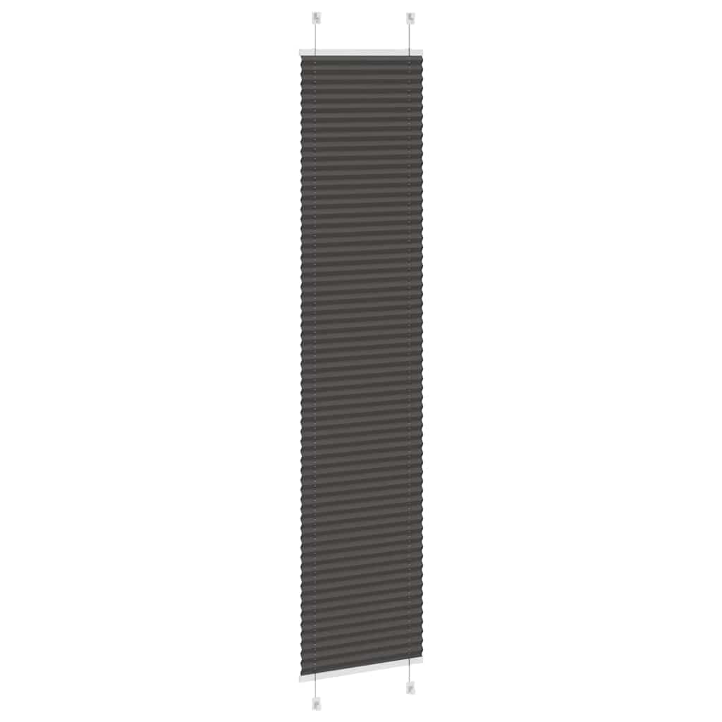 Plissé rolgordijn 45x200 cm stofbreedte 44,4 cm polyester zwart