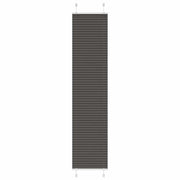 Pleated blind 50x200 cm fabric width 49.4 cm polyester black