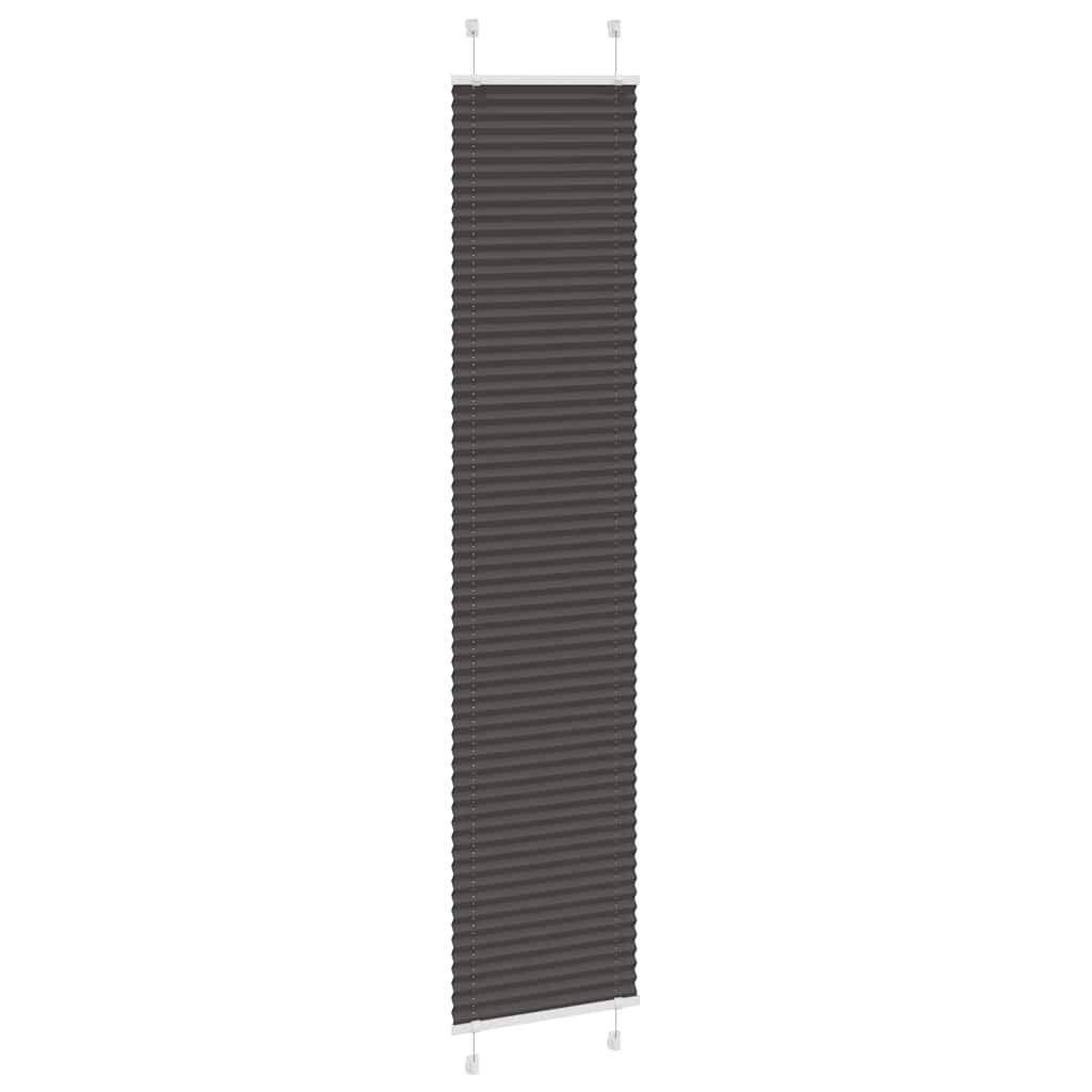 Plissé rolgordijn 50x200 cm stofbreedte 49,4 cm polyester zwart