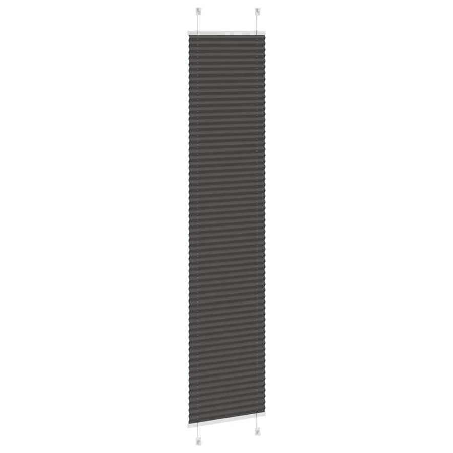 Plissé rolgordijn 50x200 cm stofbreedte 49,4 cm polyester zwart
