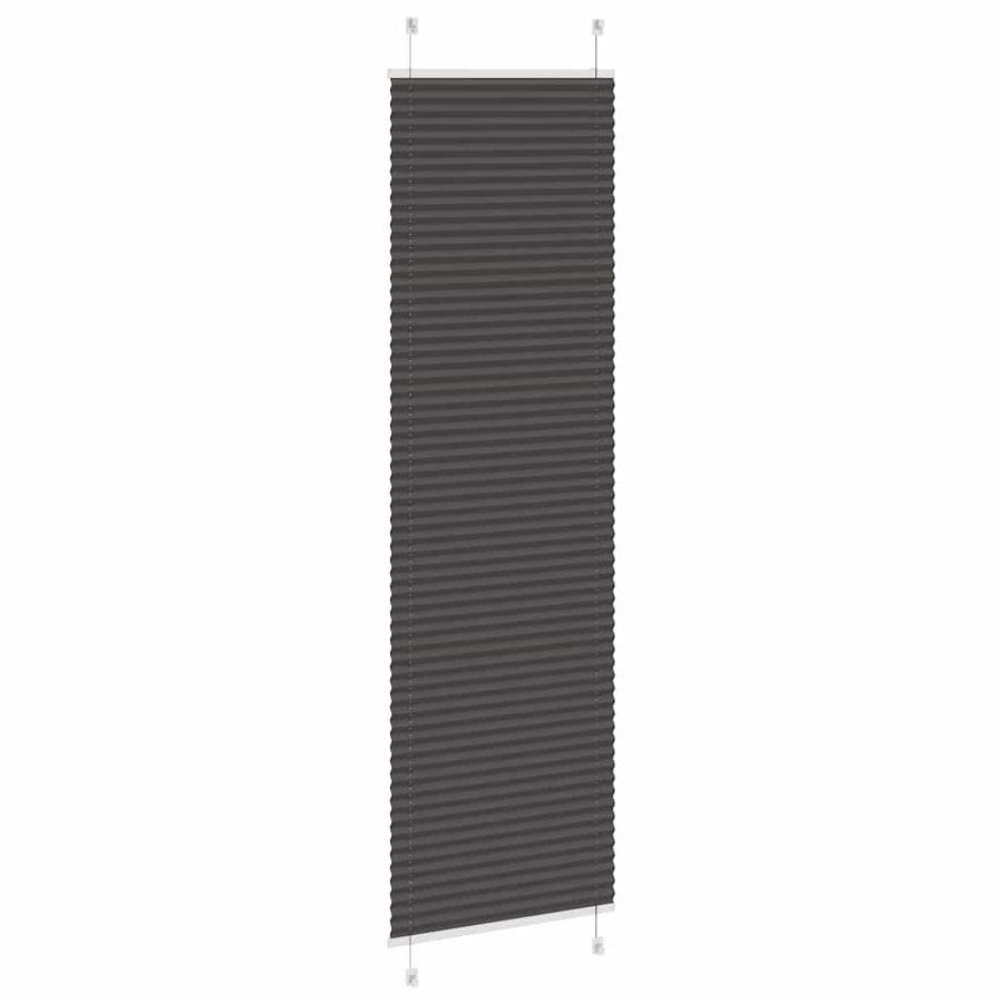 Plissé rolgordijn 55x200 cm stofbreedte 54,4 cm polyester zwart