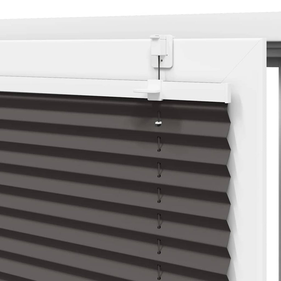 Plissé rolgordijn 55x200 cm stofbreedte 54,4 cm polyester zwart