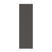 Pleated roller blind 60x200 cm fabric width 59.4 cm polyester black