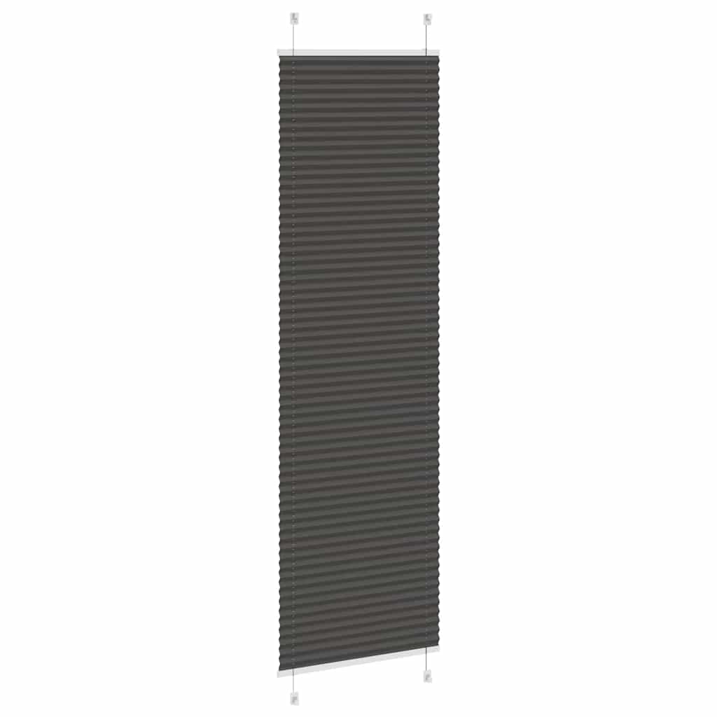 Plissé rolgordijn 60x200 cm stofbreedte 59,4 cm polyester zwart