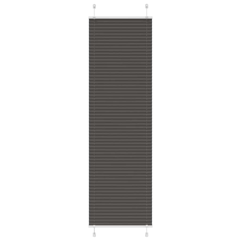 Plissé rolgordijn 65x200 cm stofbreedte 64,4 cm polyester zwart