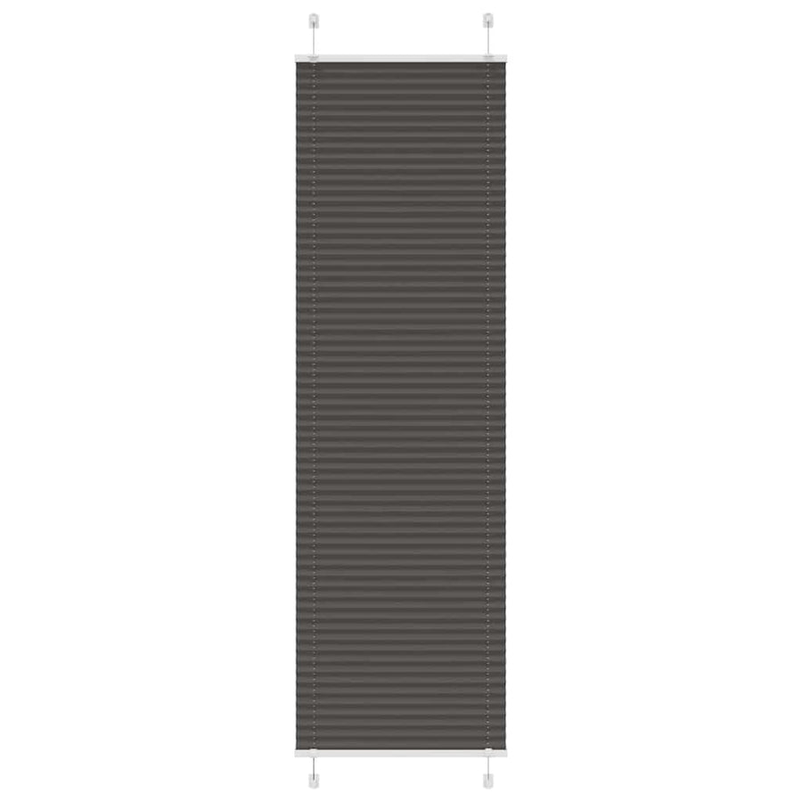 Plissé rolgordijn 65x200 cm stofbreedte 64,4 cm polyester zwart