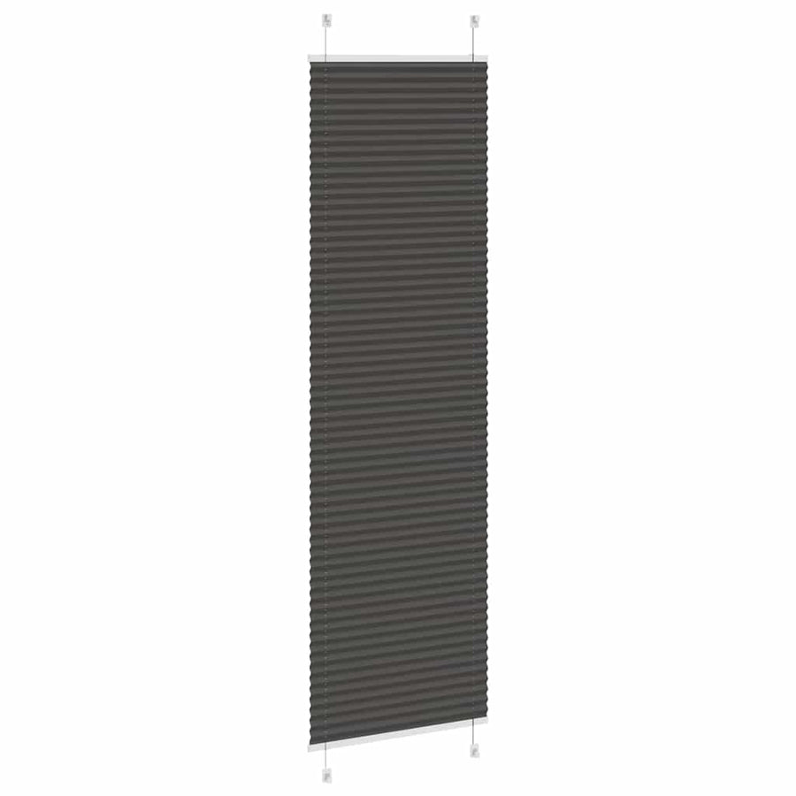 Plissé rolgordijn 65x200 cm stofbreedte 64,4 cm polyester zwart