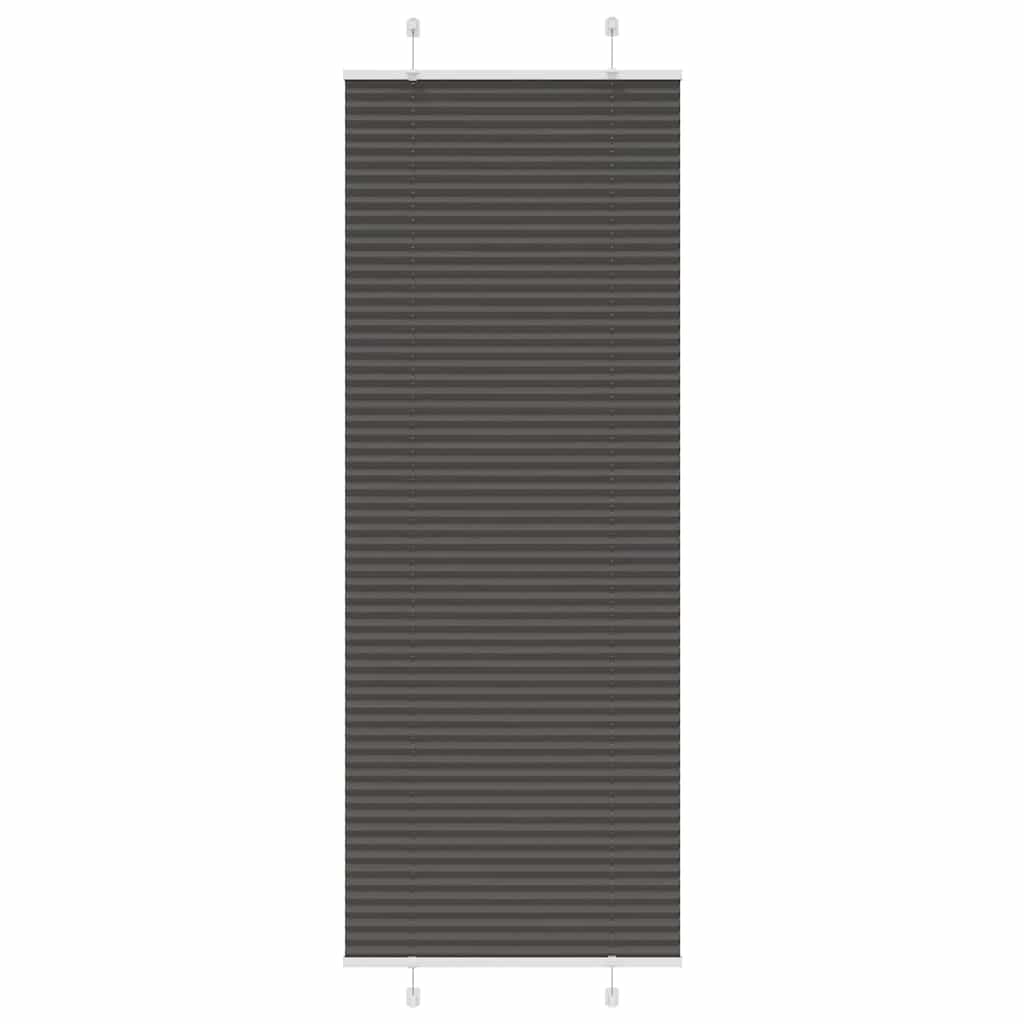 Plissé rolgordijn 70x200 cm stofbreedte 69,4 cm polyester zwart
