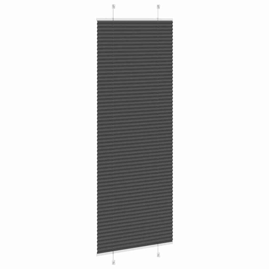 Plissé rolgordijn 70x200 cm stofbreedte 69,4 cm polyester zwart