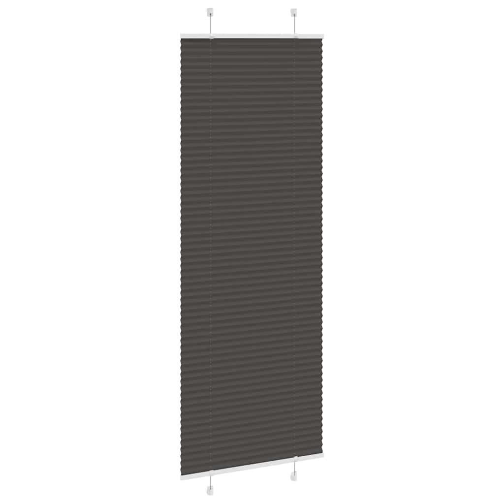 Plissé rolgordijn 75x200 cm stofbreedte 74,4 cm polyester zwart