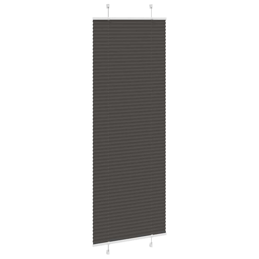 Plissé rolgordijn 75x200 cm stofbreedte 74,4 cm polyester zwart