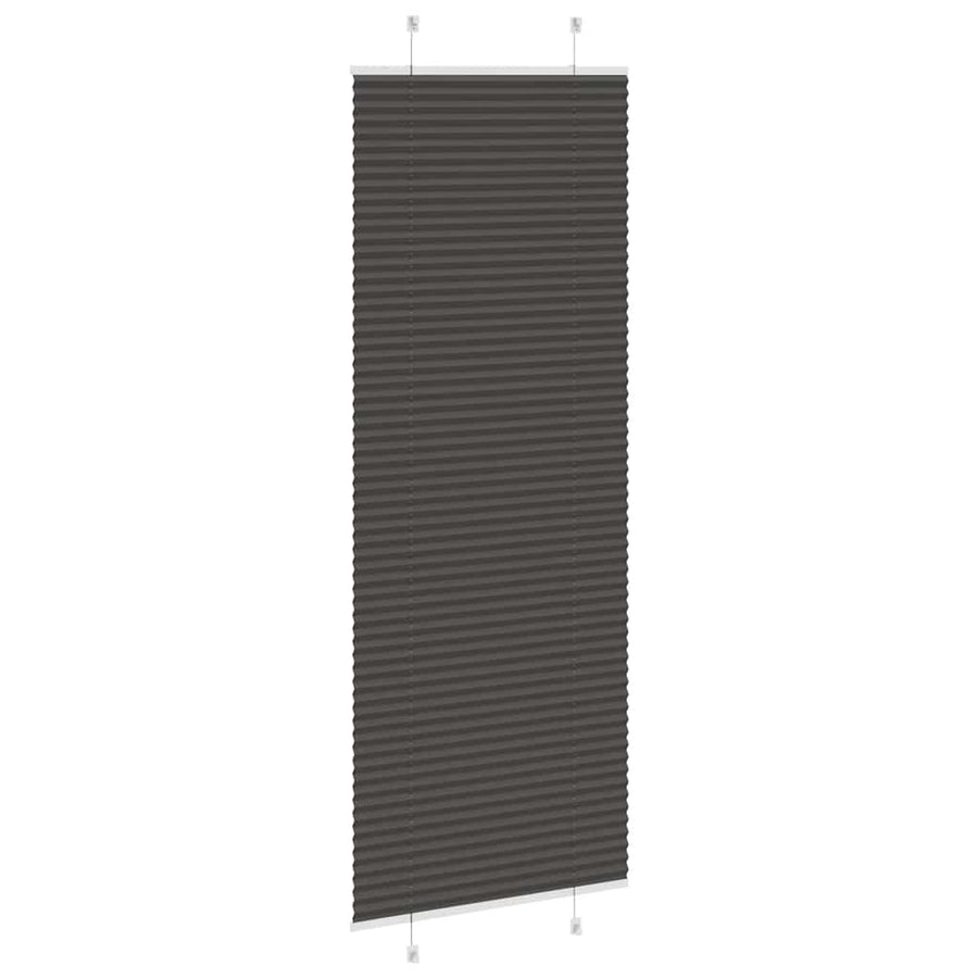 Plissé rolgordijn 75x200 cm stofbreedte 74,4 cm polyester zwart