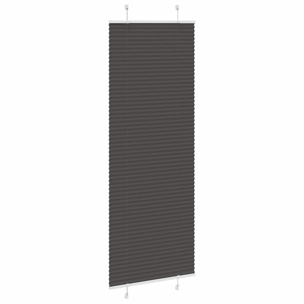 Plissé rolgordijn 80x200 cm stofbreedte 79,4 cm polyester zwart