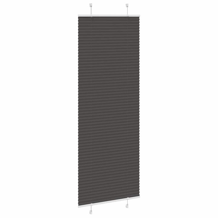 Plissé rolgordijn 80x200 cm stofbreedte 79,4 cm polyester zwart