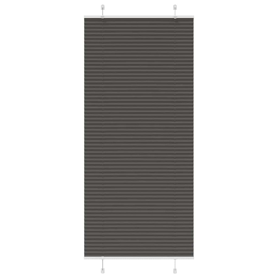 Plissé rolgordijn 85x200 cm stofbreedte 84,4 cm polyester zwart