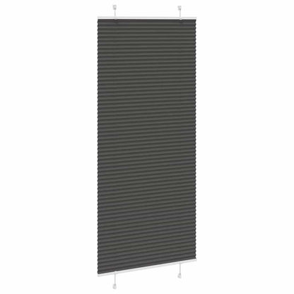 Plissé rolgordijn 85x200 cm stofbreedte 84,4 cm polyester zwart